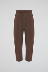 Earthy Espresso Brown Pleated Trousers