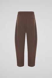 Earthy Espresso Brown Pleated Trousers