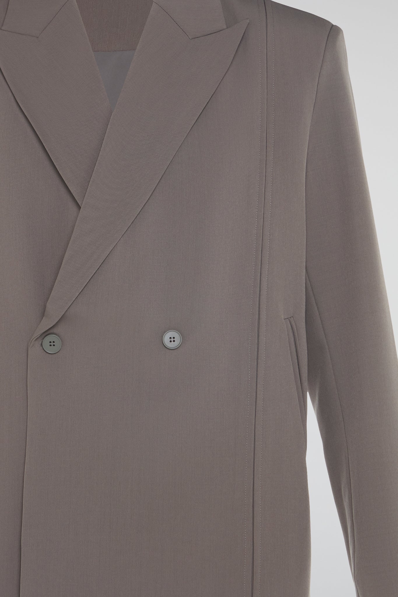 Muted Taupe Double-Breasted Blazer