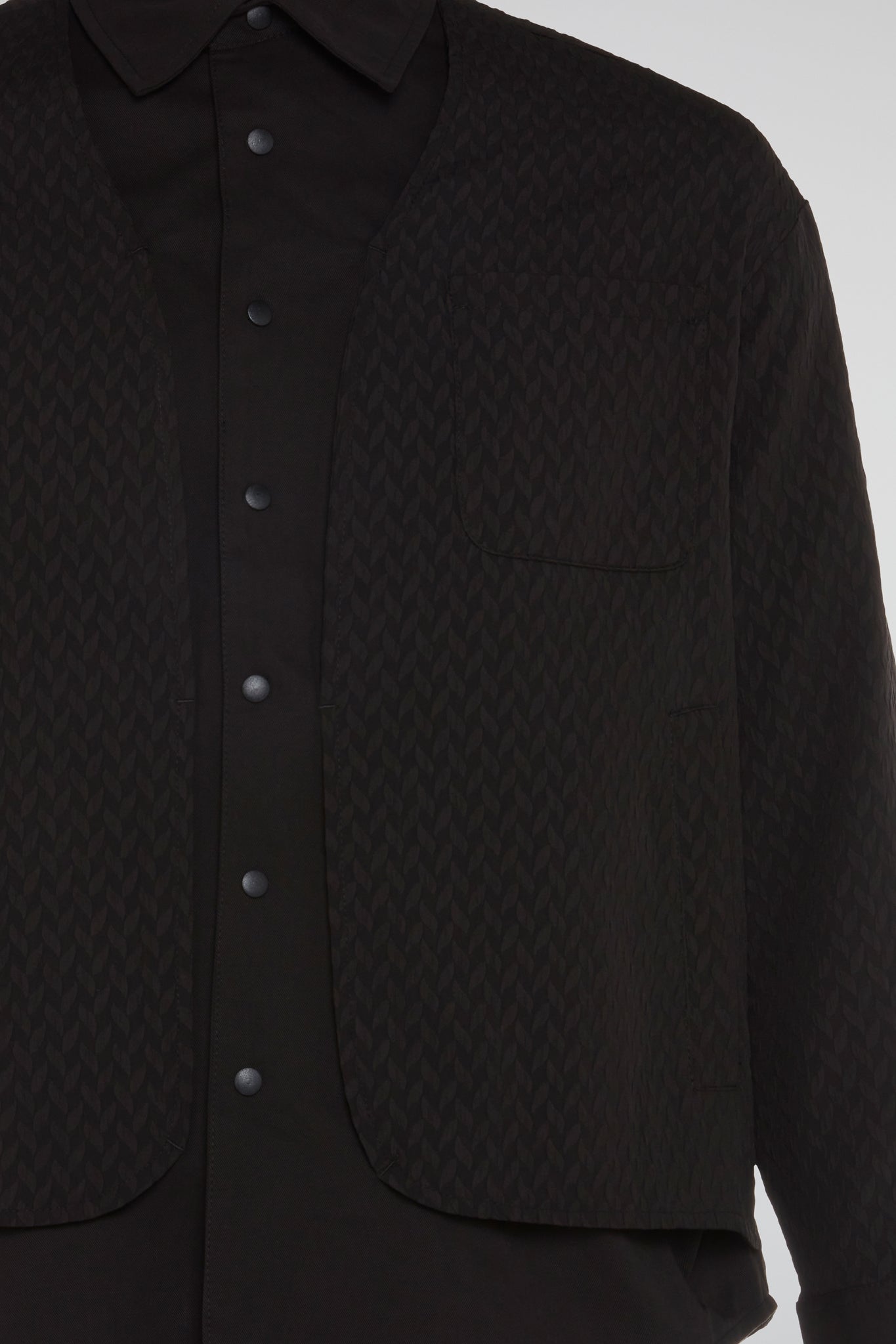 Deep Obsidian Layered Oversized Shirt