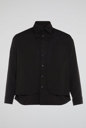 Deep Obsidian Layered Oversized Shirt