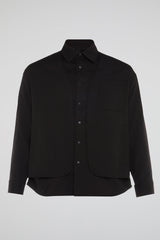Deep Obsidian Layered Oversized Shirt