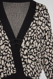 Animal Print Cotton Cardigan