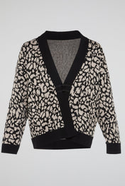 Animal Print Cotton Cardigan