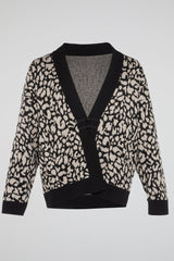 Animal Print Cotton Cardigan