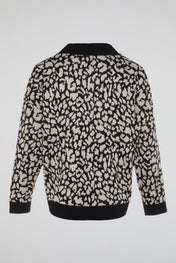 Animal Print Cotton Cardigan