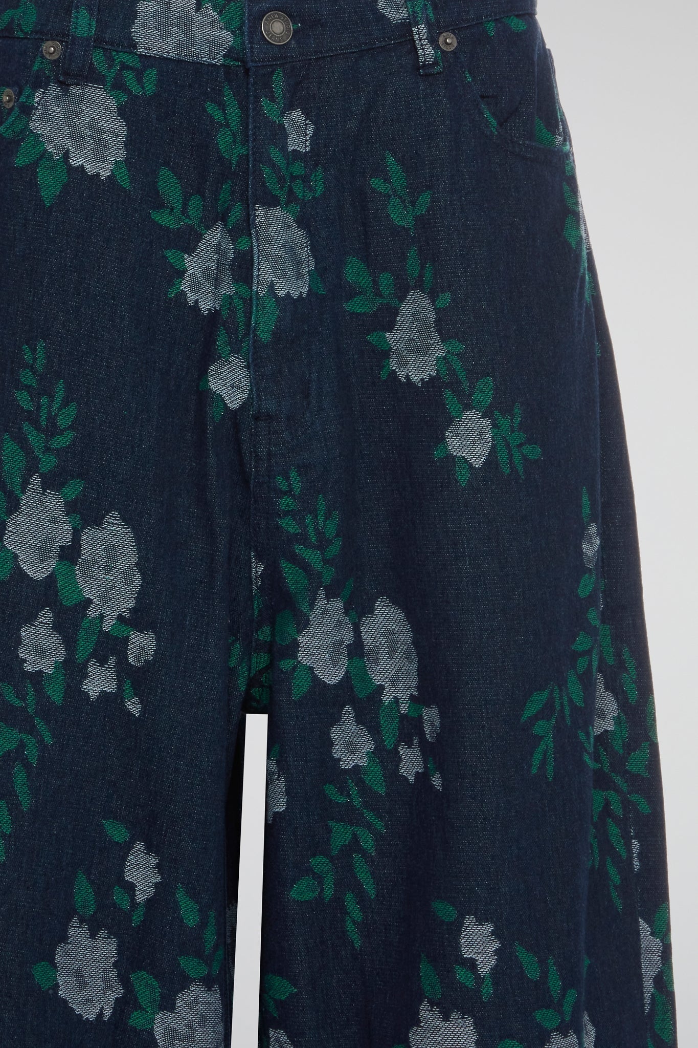 Floral Jacquard Wide Pants