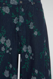 Floral Jacquard Wide Pants