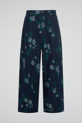 Floral Jacquard Wide Pants