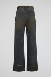 Ripped Dark Denim Pants
