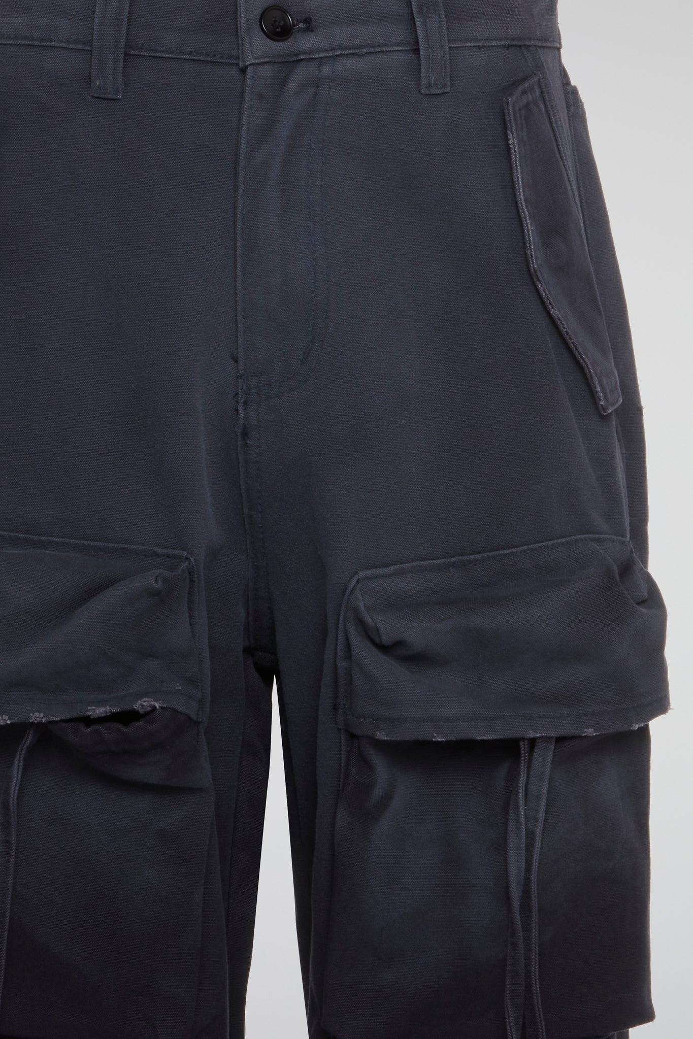 Faded Black Tactical Cargo Pants