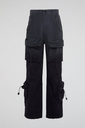 Faded Black Tactical Cargo Pants