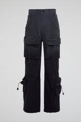 Faded Black Tactical Cargo Pants