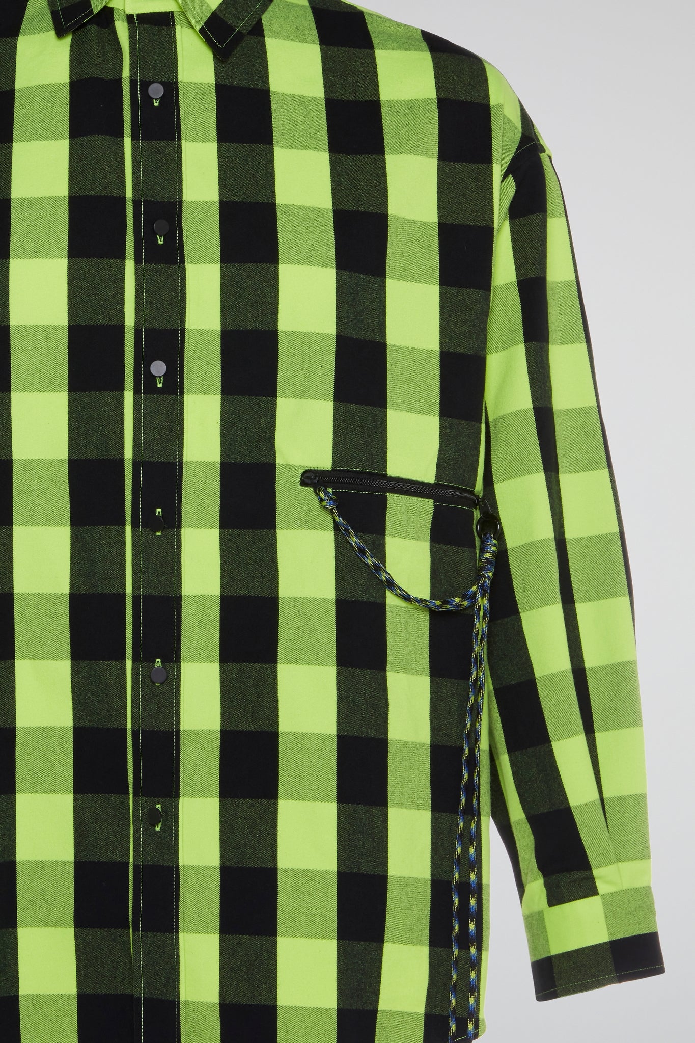 Neon Check Utility Shirt