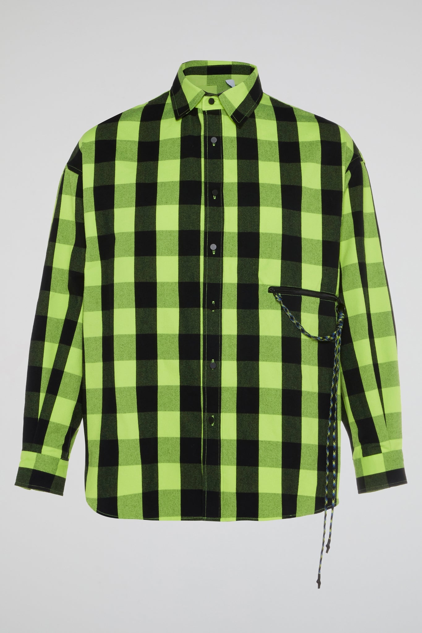 Neon Check Utility Shirt