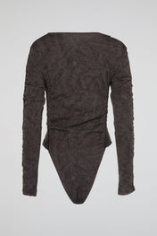 Dumist Ruched Camouflage Bodysuit