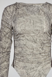 Dumist Ruched Camouflage Bodysuit