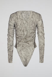 Dumist Ruched Camouflage Bodysuit