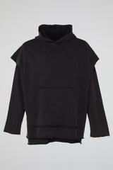 Raw Edge Layer Hoodie
