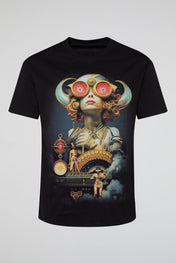 Jet Black Visionary Woman Graphic T-Shirt