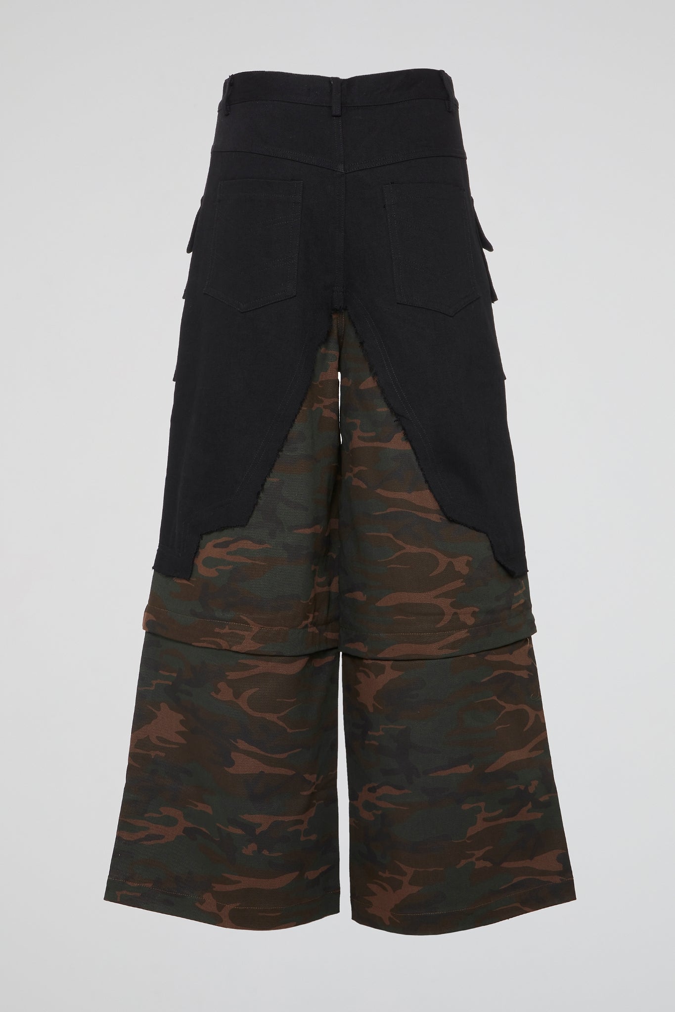 Mixed Black & Camo Cargo Pants