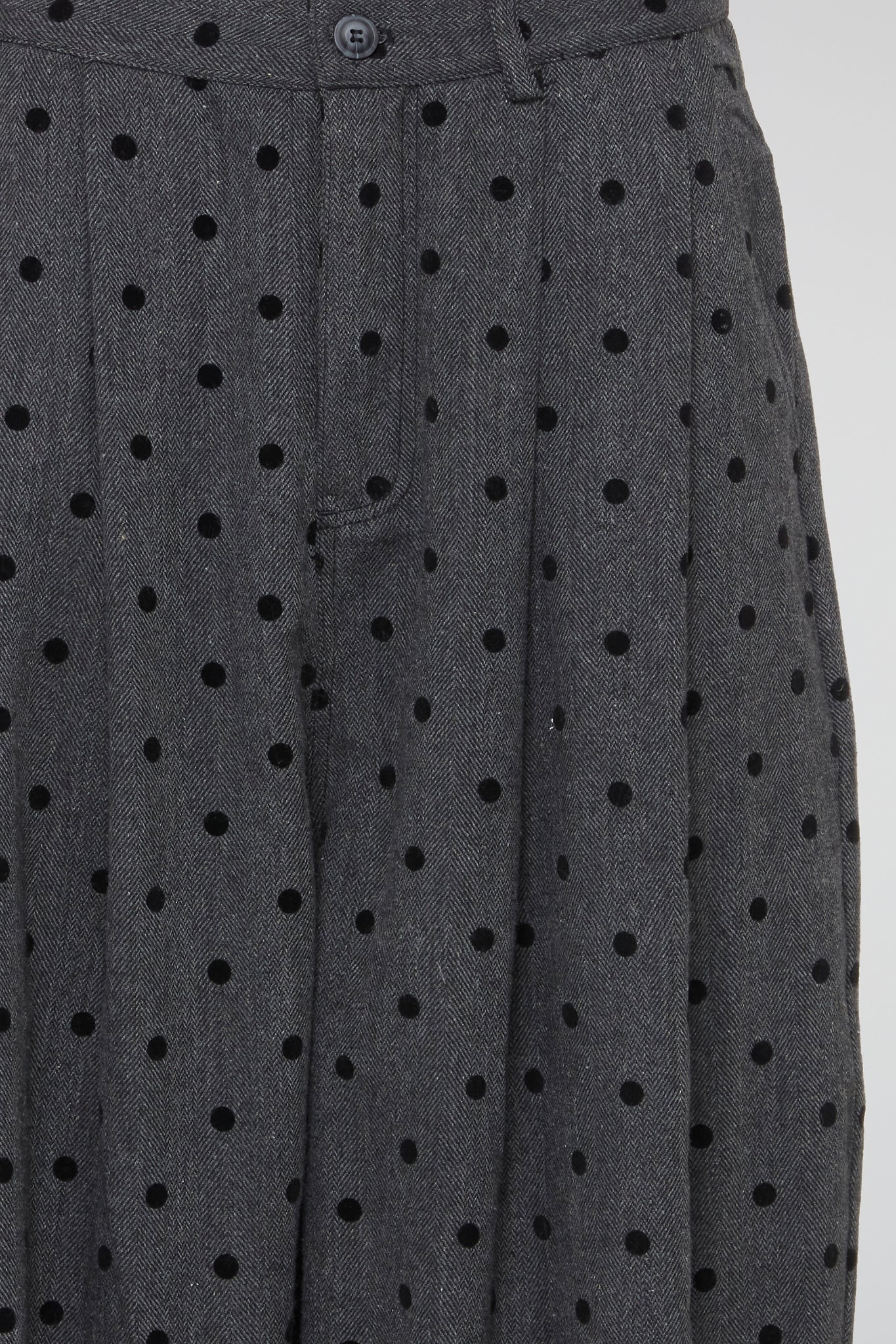 Polka Textured Wide Trousers