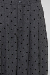 Polka Textured Wide Trousers