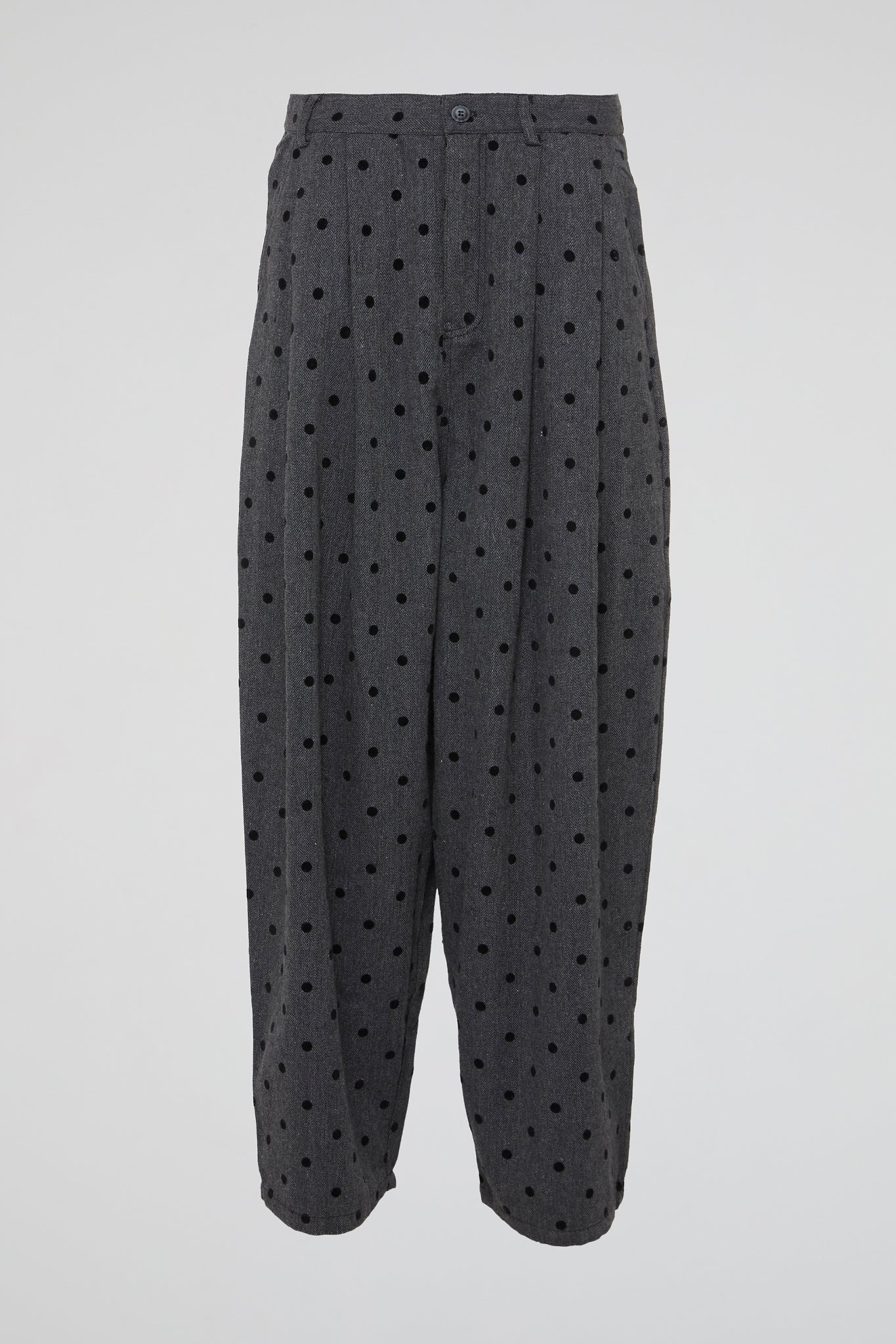 Polka Textured Wide Trousers
