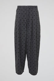 Polka Textured Wide Trousers