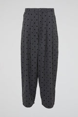 Polka Textured Wide Trousers