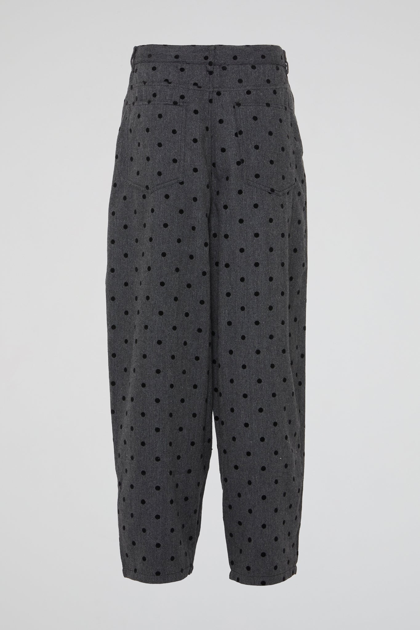 Polka Textured Wide Trousers