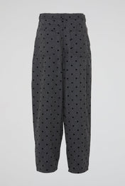 Polka Textured Wide Trousers