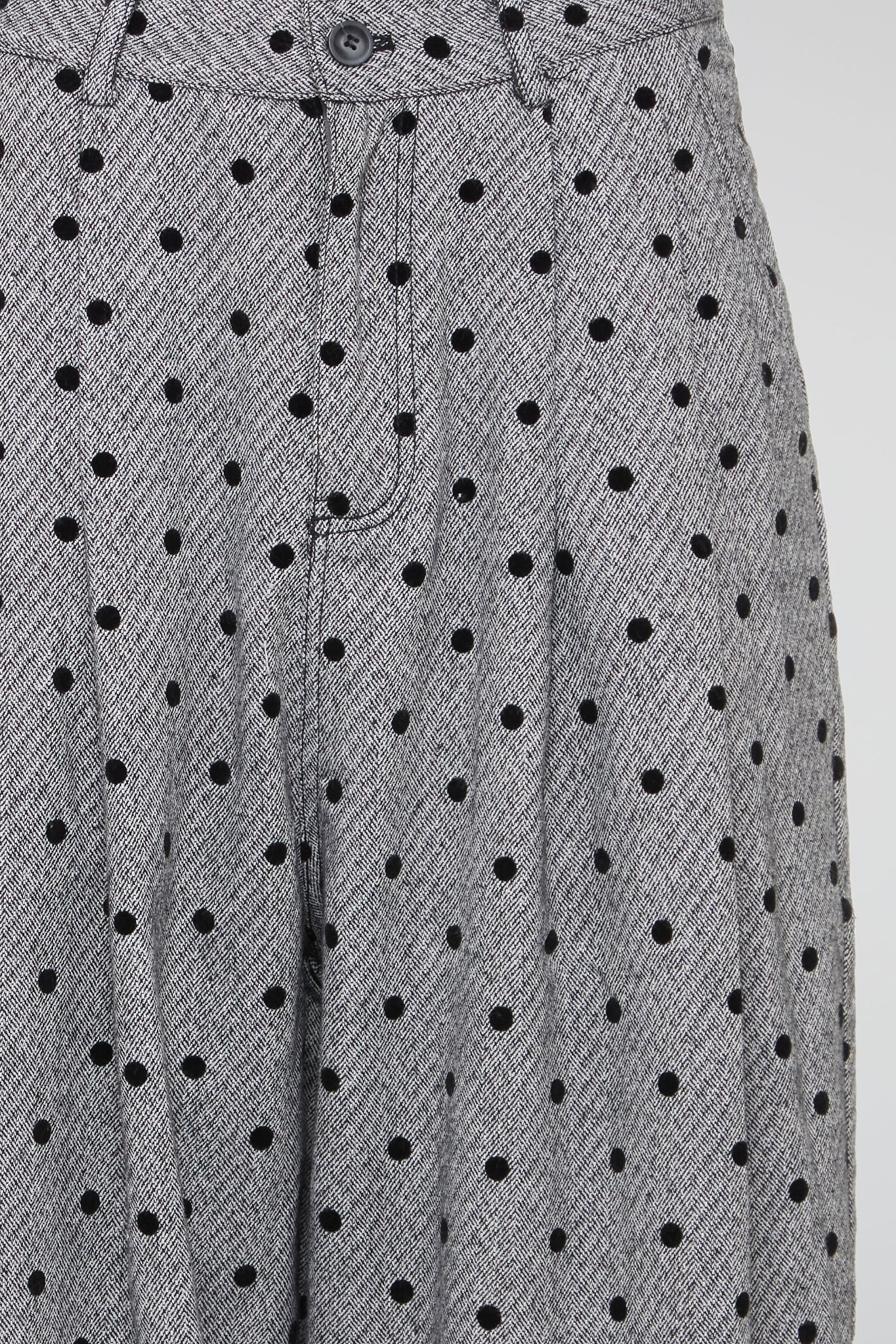 Polka Textured Wide Trousers