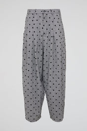 Polka Textured Wide Trousers