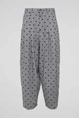 Polka Textured Wide Trousers