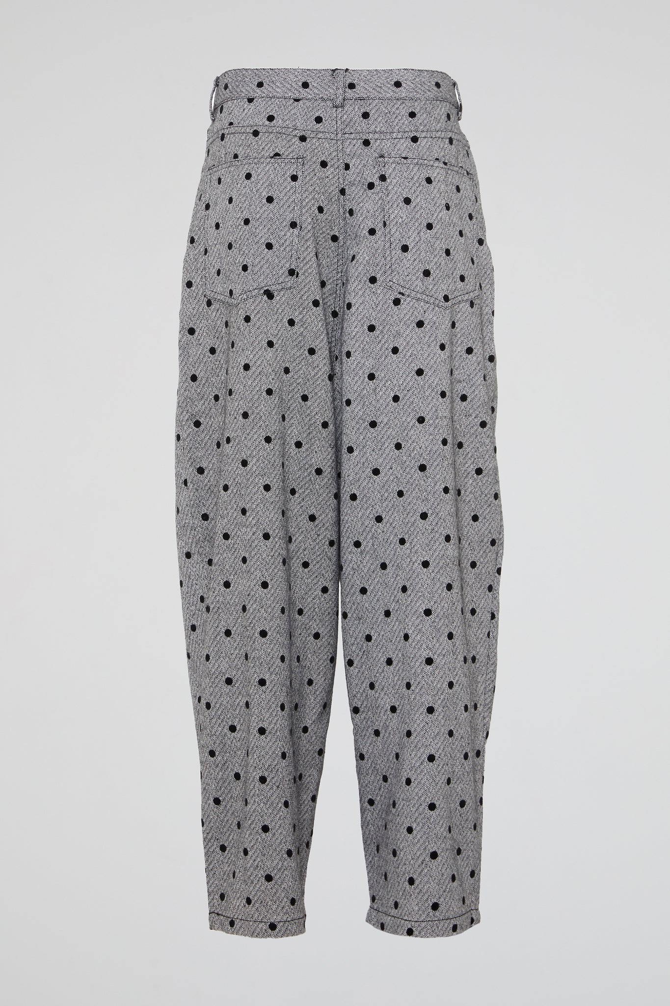 Polka Textured Wide Trousers