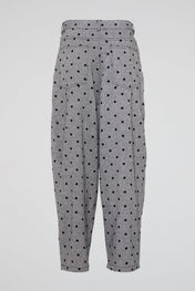 Polka Textured Wide Trousers