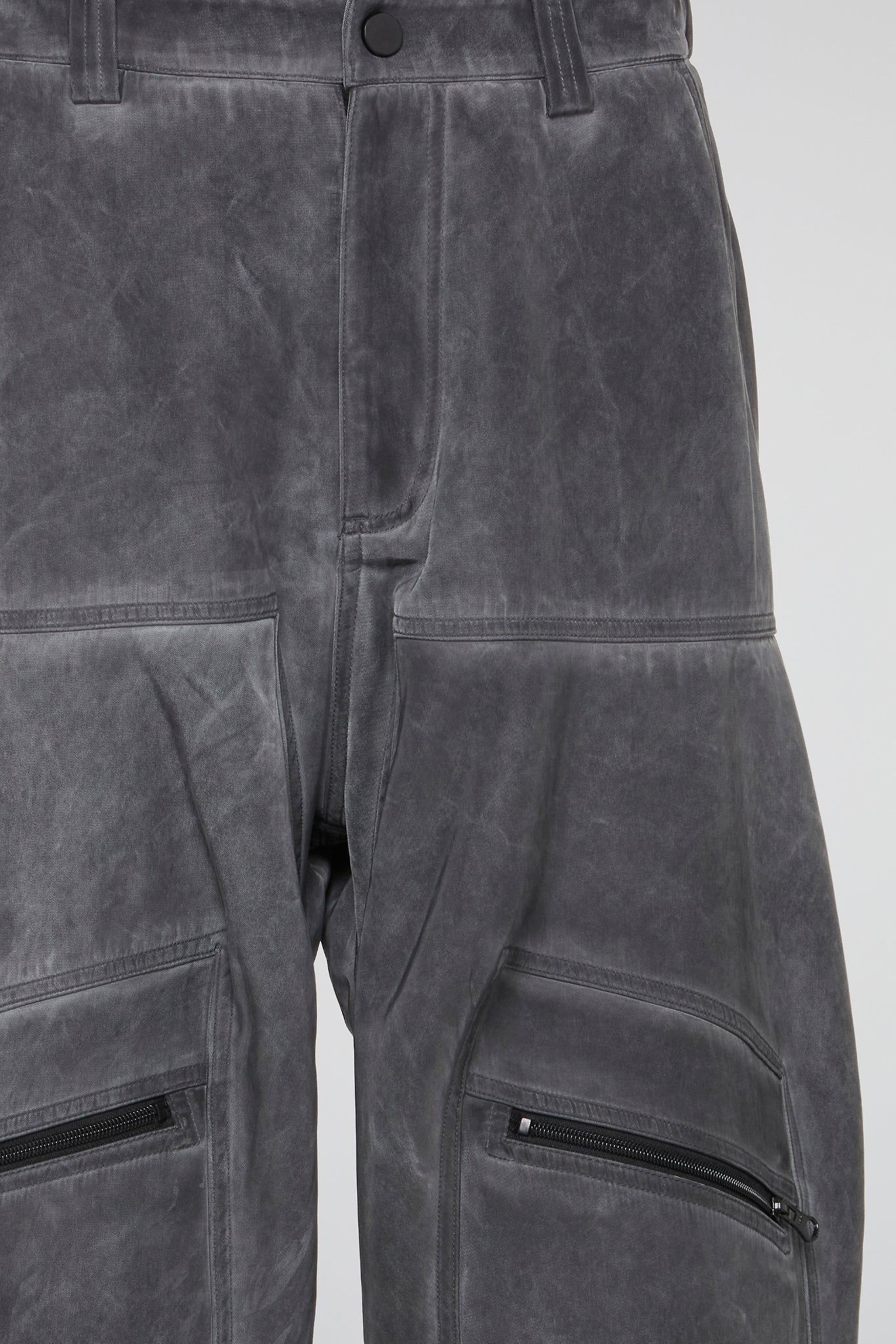 Grey Faded Zipper pants