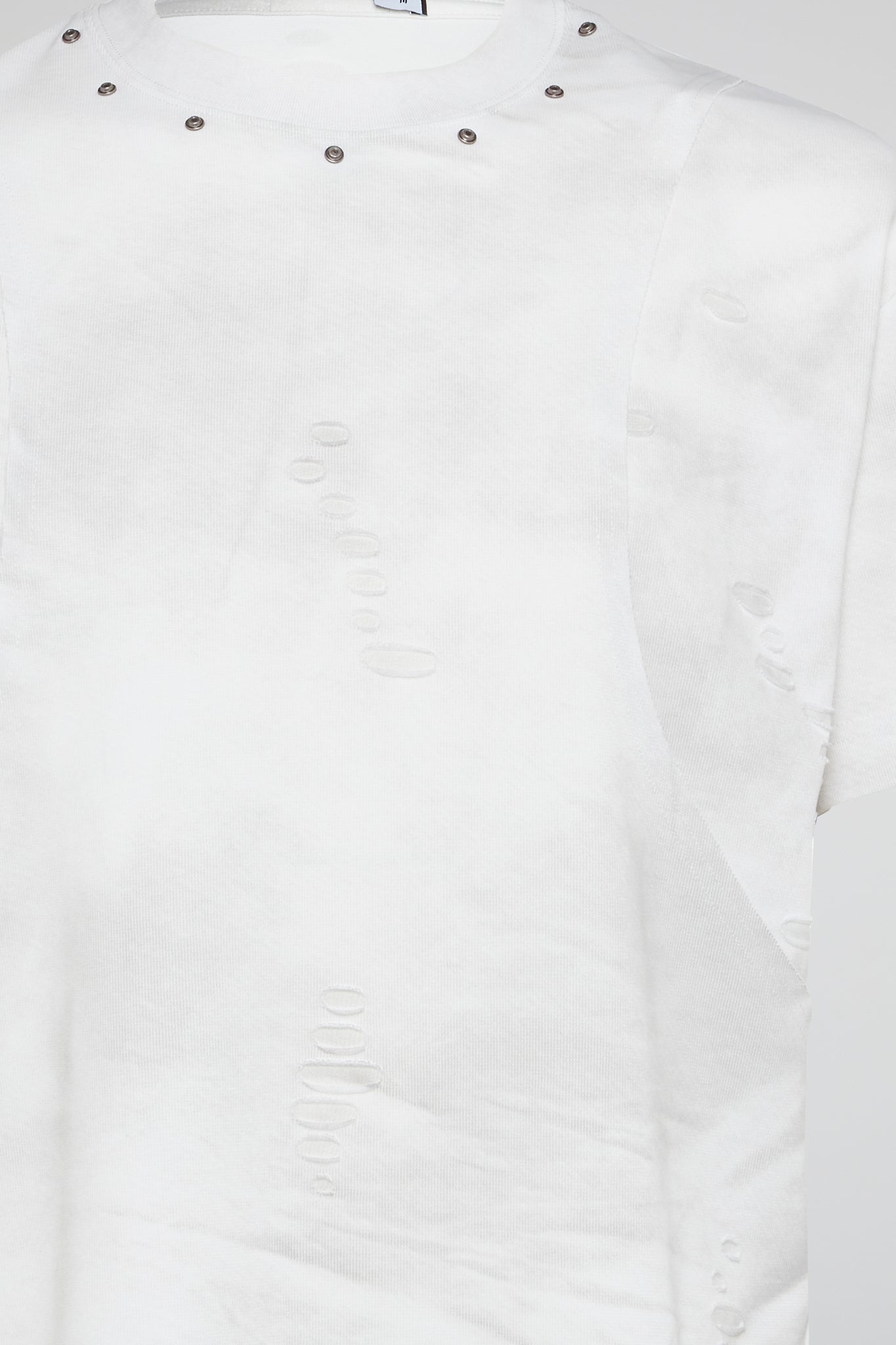 White Tie-Dye Studded T-Shirt