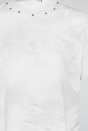White Tie-Dye Studded T-Shirt