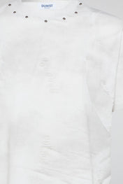 White Tie-Dye Studded T-Shirt