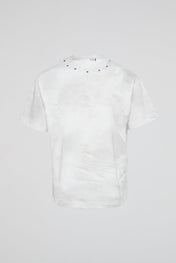 White Tie-Dye Studded T-Shirt