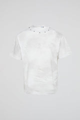 White Tie-Dye Studded T-Shirt