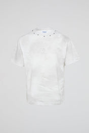 White Tie-Dye Studded T-Shirt