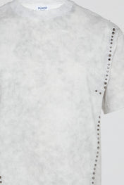 Stone Wash White Studded T-Shirt