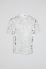 Stone Wash White Studded T-Shirt