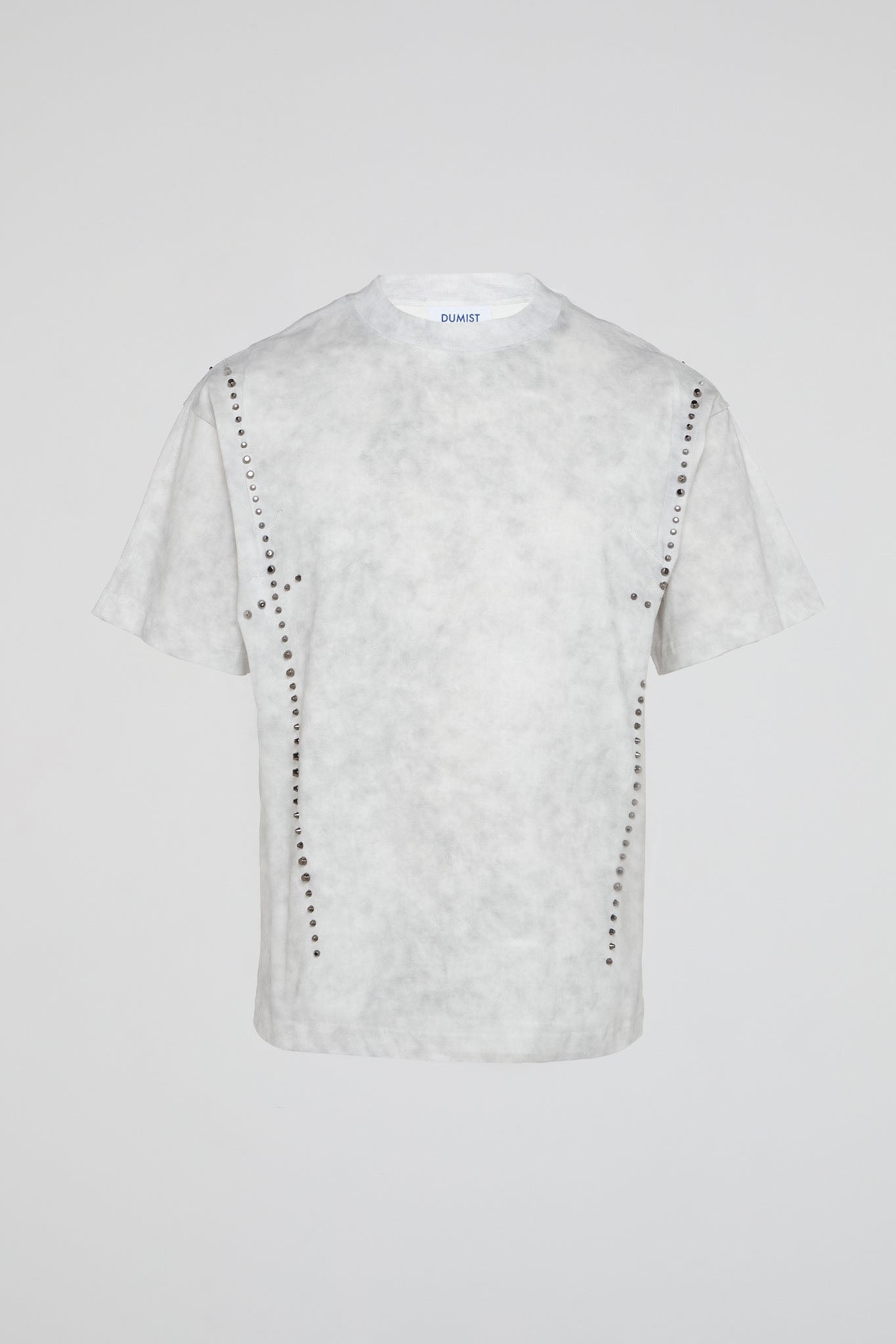 Stone Wash White Studded T-Shirt
