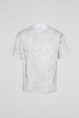 Stone Wash White Studded T-Shirt