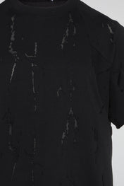 Black Distressed Layered T-Shirt