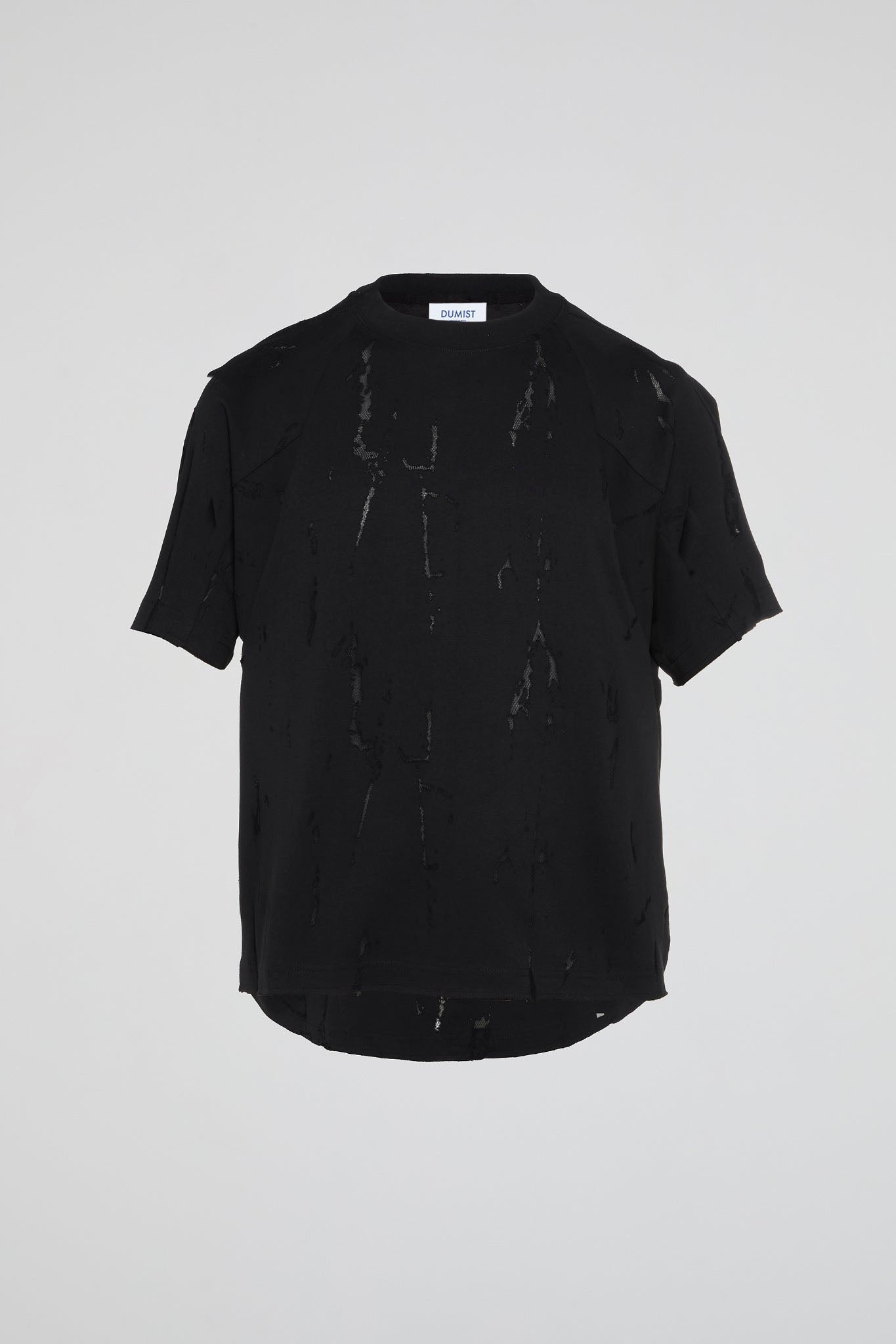 Black Distressed Layered T-Shirt